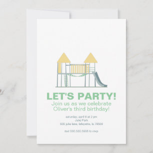 Invitation Cute Park Jungle Gym fête d'anniversaire