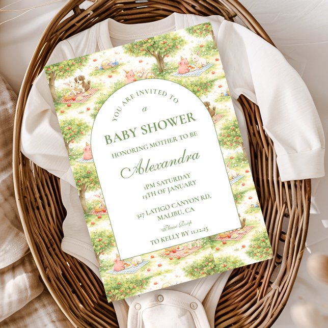 Invitation Cute Pastel Barnyard Celebration Baby Shower (Créateur téléchargé)