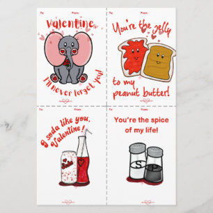 Invitation Cute PB&J Coupe & Partage Enfants Valentine's Day