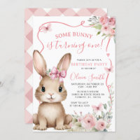 Cute Petit Lapin Lapin Premier Anniversaire Invita