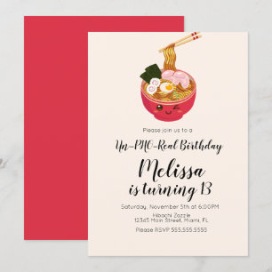 Invitation Cute Pho Oriental Dîner d'anniversaire Restaurant