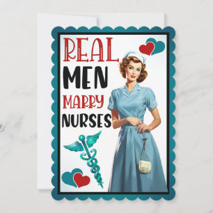 Invitation Cute Pinup_ Véritables Hommes Épouses Épouses