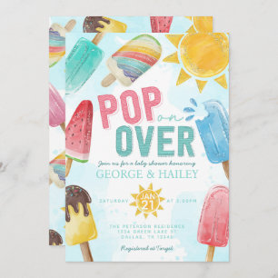 Invitation Cute Popsicle d'été Pop sur le Baby shower