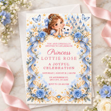Cute Princess and Kitten Fairytale Birthday Party