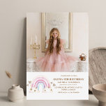 Invitation Cute Rainbow Photo Girl 5th Birthday Kids Photo<br><div class="desc">Jolie photo Anniversaire Invitation Modèle est parfait pour la fête d'anniversaire de fille. Le monde des invitations sucrés est plein d'éléments de design amusants et mignons comme Princesse, arc-en-ciel et étoiles d'or couleurs pastel. Les Anniversaires de enfants sont spéciaux, et cet invitation peut l'aider à faire une fête d'anniversaire mémorable....</div>