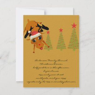 Invitation Cute Reindeer
