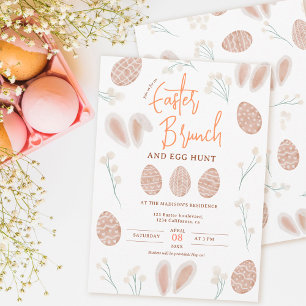 Invitation Cute Scandi Brunch de Pâques chasse aux oeufs chic