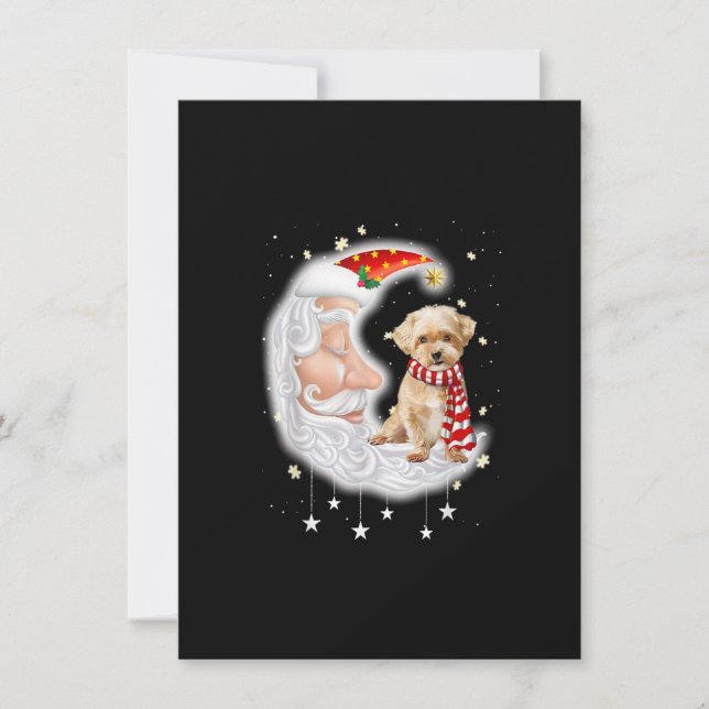 Invitation Cute Shorkie Avec Santa Hat Amoureux des chiens de (Devant)