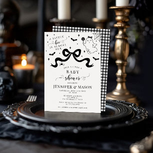 Invitation Cute Stylish Petit Boo Ghost Bow Baby Girl Douche