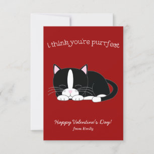 Invitation Cute Tuxedo Cat Classroom Valentines