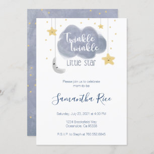 Invitation Cute Twinkle Twinkle Little Star Baby shower à thè