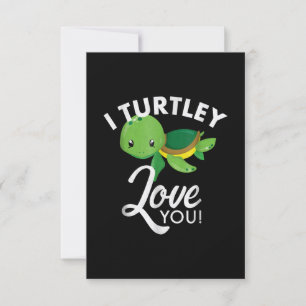 Invitation Cute Valentines Tortue I Turtley Vous Aime