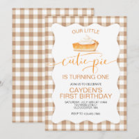Cutie Pie citrouille pie Chute plaid Premier anniv