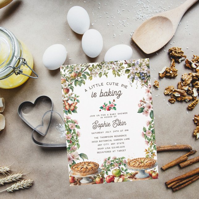Invitation Cutie Pie | Fête de Bébé d'Automne (Créateur téléchargé)