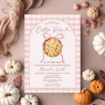 Cutie Pie Pastel Bow rose En vichy Baby shower d'a