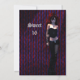Invitation Cybergoth Vampire Sweet 16 Anniversaire