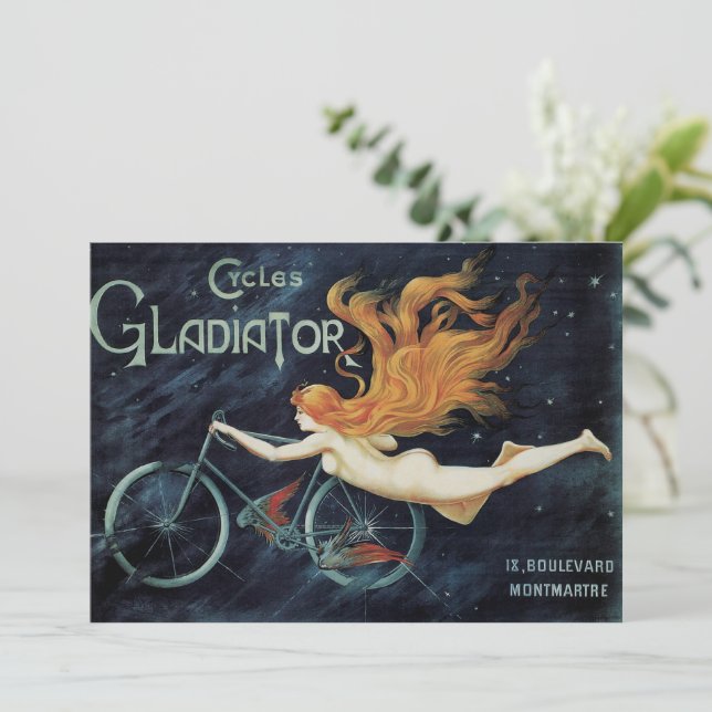 Invitation Cycles de gladiateurs, Art Nouveau Victorien Vinta (Debout devant)