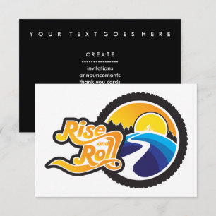 Invitation cycliste montée et roulée