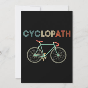 Invitation Cyclopath Bicyclette amusant Humour cycliste