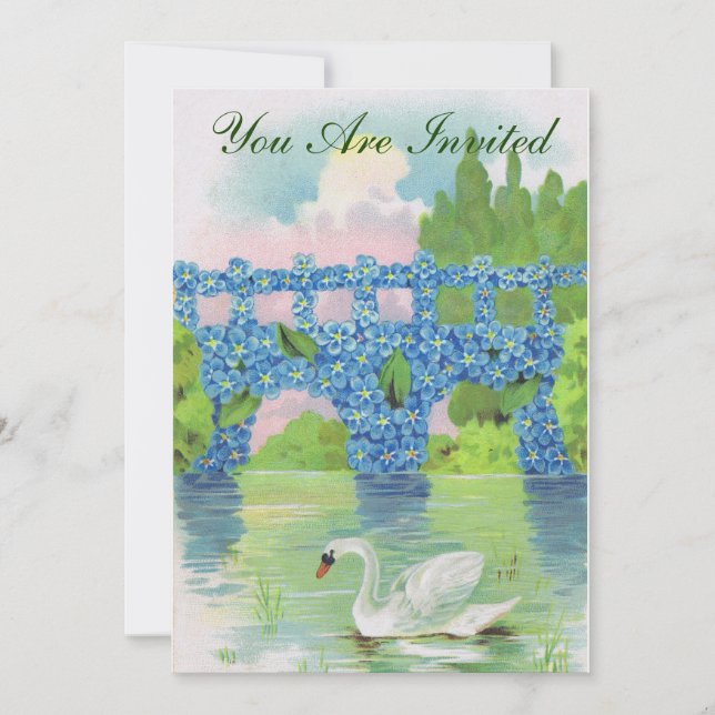 Invitation Cygne Blanc Vintage (Devant)
