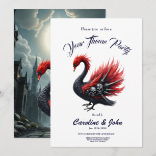 Invitation Cygne de la Cathédrale Cramoisie.