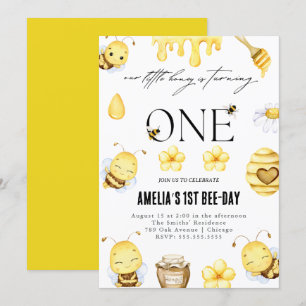 Invitation d'abeille 1er anniversaire