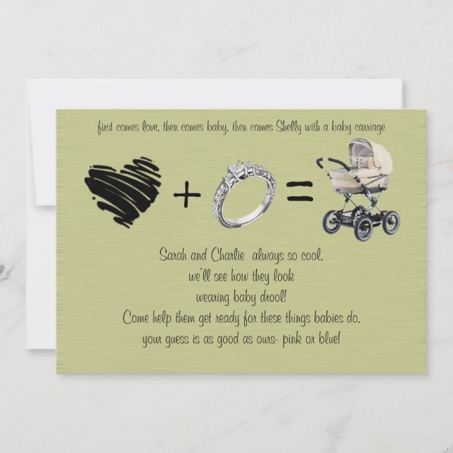 Invitation D'Abord, L'Amour, Puis Le Mariage.... (Devant)