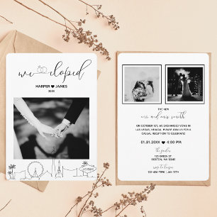 Invitation d'accueil moderne Elopement Vegas