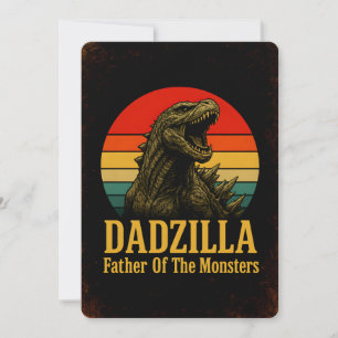 Invitation Dadzilla père des monstres fête des pères