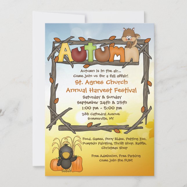 Invitation d'affaire d'automne (Devant)