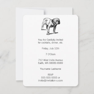 Invitation d'affaires de Bouledogue Professionnel