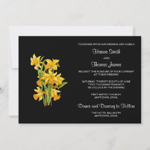 Invitation Daffodil Jaune Mariage Floral