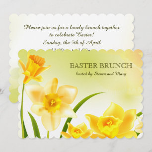 Invitation Daffodiles de printemps sur mesure Brunch de Pâque