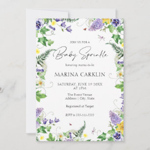Invitation Daffodiles et Fleur sauvage Floral Baby Sprinkl