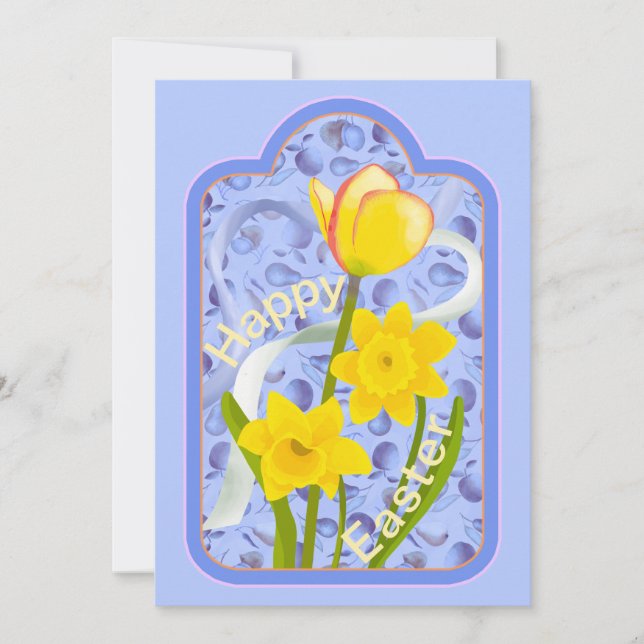 Invitation Daffodiles et tulipes (Devant)