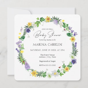 Invitation Daffodiles rustiques, Fleurs sauvages et Baby show