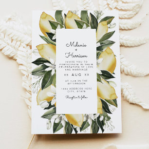 Invitation Dahlia - Citron Agrumes Fruits Tropicaux Jardin