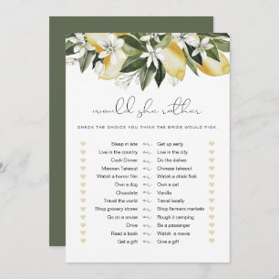 Invitation DAHLIA Lemon Voudrait Elle Plutôt Jeu De Mariage