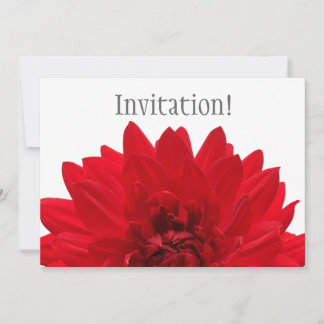 Invitation Dahlia rouge