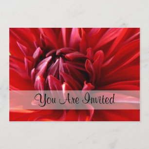 Invitation Dahlia Rouge Vous Êtes Invité