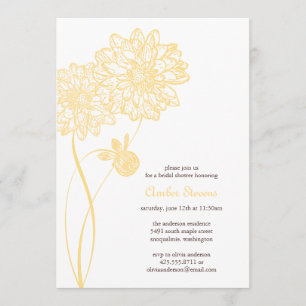 Invitation Dahlias Shower/Fête d'été