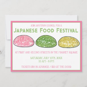 Invitation Daifuku Mochi Restaurant japonais Festival de nour
