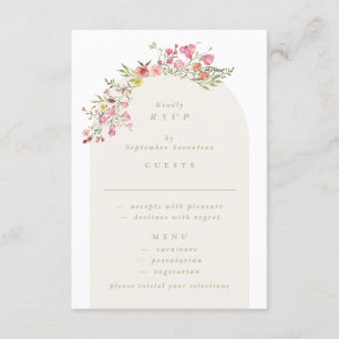 Invitation dainty romantique à fleurs mariage numérique RSVP