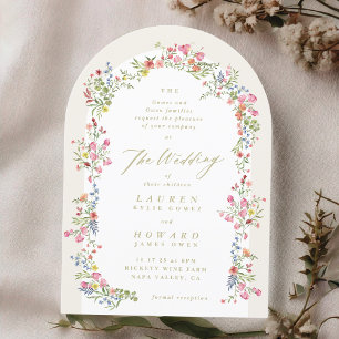 Invitation dainty romantique arche fleurie printemps jardin m