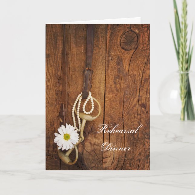 Invitation Daisée blanche et dîner de répétition occidentale  (Devant)