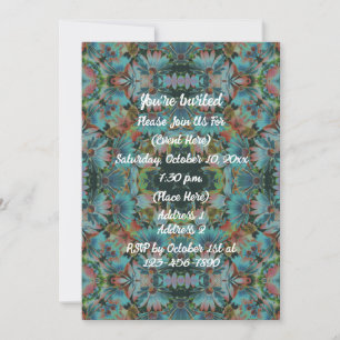 Invitation Daisées psychédéliques Art Party