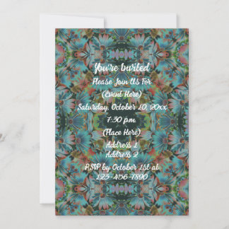 Invitation Daisées psychédéliques Art Party