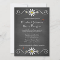 Daisers et Ladybugs Rustic Chalkboard Mariage