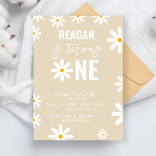 Invitation Daises Première fête d'anniversaire 1er anniversai