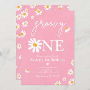 Invitation Daisy Anniversaire Boho Super Un 1er Anniversaire